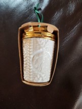 2016 Starbucks White Gold DW Knit Sweater Ceramic Christmas Ornament Cof... - $24.65