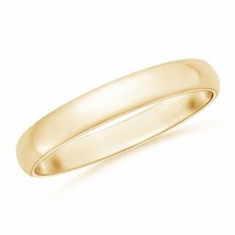 ANGARA Standard Comfort Fit Sleek Wedding Band in 14K Solid Gold - £301.38 GBP