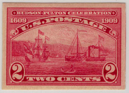 US 373 MH VF 2c Hudson-Fulton Celebration imperforate ZAYIX 1223X0065 - £14.34 GBP