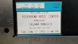 10,000 MANIACS - VINTAGE JUNE 17 1993 RIVERBEND MUSIC CENTER CONCERT TIC... - $186.40 MXN