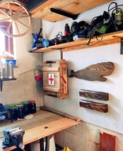 Industrial First Aid Cabinet | Vintage Military Ammo Box | Rustic Wall M... - $89.00