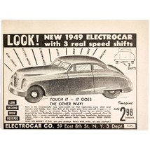 1948 Electrocar Toy Car Advertisement Battery Operated New York City E2J3 - $19.99