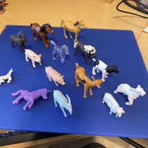 Lot of 15 Platic Animals Toys Figures. Cows, Horses, Sheep, Pigs, Goats, etc - £11.18 GBP