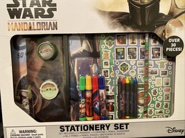 Disney Star Wars Mandalorian Grogu Baby Yoda Stationery Set 30+ Pcs Educ... - £15.93 GBP