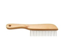 Poodle Comb For Dogs - Classic Style Size: 8&quot; Teeth: 1&quot; Wooden Handle - £19.71 GBP