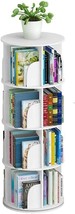 White 4 Tier 360° Rotating Stackable Shelves Bookshelf Organizer - £114.53 GBP