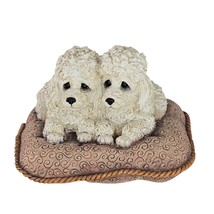 Lou Rankin Perfectly Paired Poodles Figurine On Pillow Collectible Home ... - $14.99