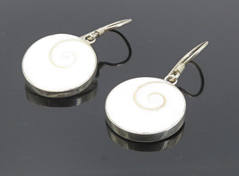 925 Sterling Silver - Vintage Shiva Eye Swirl Round Dangle Earrings - EG3916 - £24.21 GBP