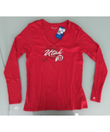 Champion NCAA Utah Utes Womens Long Sleeve V Neck Tee Sz L Red NWT - $263.43 MXN