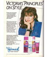 1987 Victoria Principal Jhirmack Shampoo Print Ad Vintage Advertisement ... - £5.83 GBP