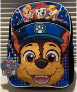 NEW Paw Patrol Kids Backpack w/ Front Zip Pocket Chase Marshall Rubble Skye - £14.19 GBP