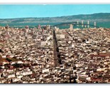 Birds Eye Panorama VIew San Francisco CA UNP Chrome Postcard H25 - £3.58 GBP