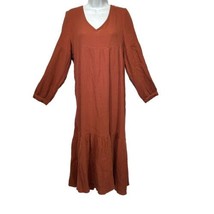 7 For All Mankind Cecelia oversized Gauze Tiered Peasant Boho Midi Dress... - £26.11 GBP