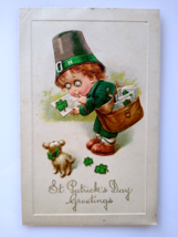 St Patricks Day Postcard John Winsch Big Eyed Child Mailman Series Erin Go Bragh - $944.10