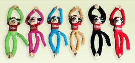 NEW YORK Plush Stuffed Animal Toy Hanging Monkey 18&quot; w Sounds Lot of 6 - £38.15 GBP