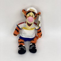 Tigger Cyclist Plush Winnie the Pooh Vintage Disney 2000 Stuffed Animal Tiger 6" - $10.19