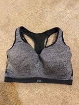 VSX Victoria Secret Sports Bra 34DD Criss Cross Strap Wireless Padded Bl... - $15.79