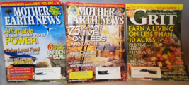 Mother Earth News and GRIT  Off Grid Living  Self Reliance Homesteading Lot of 3 - £11.55 GBP