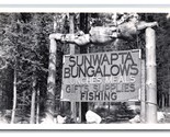 RPPC Sunwapta Bungalows Jasper National Park Alberta Canada UNP Postcard... - $17.03