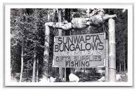 RPPC Sunwapta Bungalows Jasper National Park Alberta Canada UNP Postcard S14 - £13.37 GBP