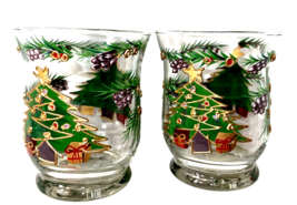 2 Fifth Avenue Crystal Christmas Tea Lights Candle Holders Glass Holidays Table - £14.01 GBP