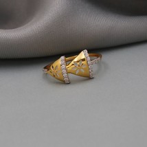 zircon 22k gold ring, SBJ1345 - £192.33 GBP