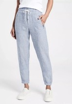 Athleta Pants Blue 100% Linen Cabo Linen Jogger Pants Size 4 Women Coast... - $18.99