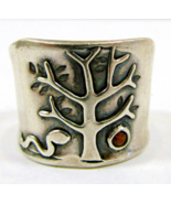 Vintage Sterling Tree of Knowledge of Good and Evil Ring Size 6.75 - $88.11