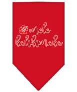 Mele Kalikimaka Screen Print Bandana Red Small - £9.28 GBP
