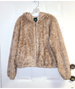 Wild Fable Jacket Teddy Bear Size XL Caramel Bomber Hooded Lined Pockets... - $280.99 MXN