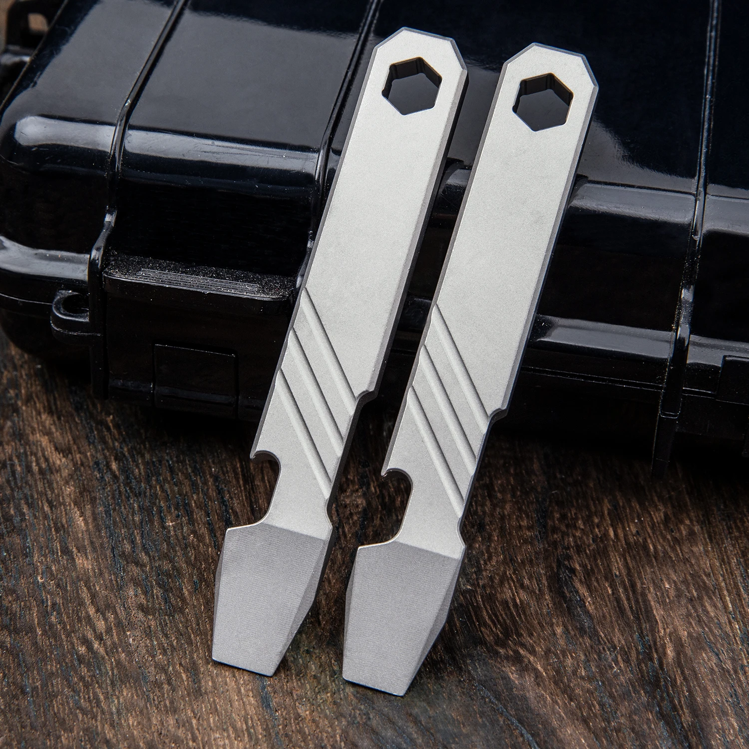 Titanium Alloy Tool Outdoor Camping Multifunctional Bottle Opener EDC Me... - £21.01 GBP