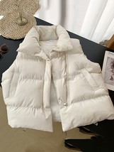 Cotton Padded Puffer Vest Parka New Fashion Stand Collar Sleeveless Warm Chic Ja - £36.27 GBP