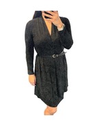 J.Jill Wearever Collection Black Polka Dot Long Sleeve Jersey Dress Smal... - $35.64