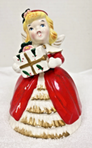 Vintage Kreiss Christmas Angel Girl w Presents Figurine 6 1/2&quot; Japan Blo... - $84.15