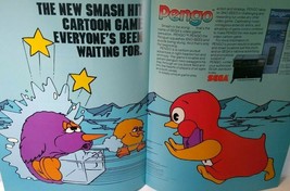 Pengo Arcade Flyer Original Foldout Retro Video Game Artwork Penguins 1982 - £39.66 GBP