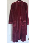 Gilligan &amp; O&#39;Malley Womens Sleepwear Robe Sz XS/S Red Velour Black Polka... - £15.63 GBP