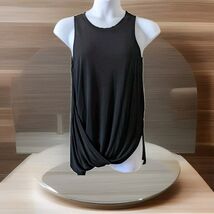 Trouve' Black Tie Front Sleeveless Blouse Top Women's Size Medium - $14.84