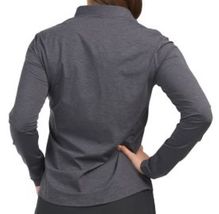 NWT Ladies GREYSON Dark Gray Heather Long Sleeve Scarlet Polo Shirt Size Large image 2