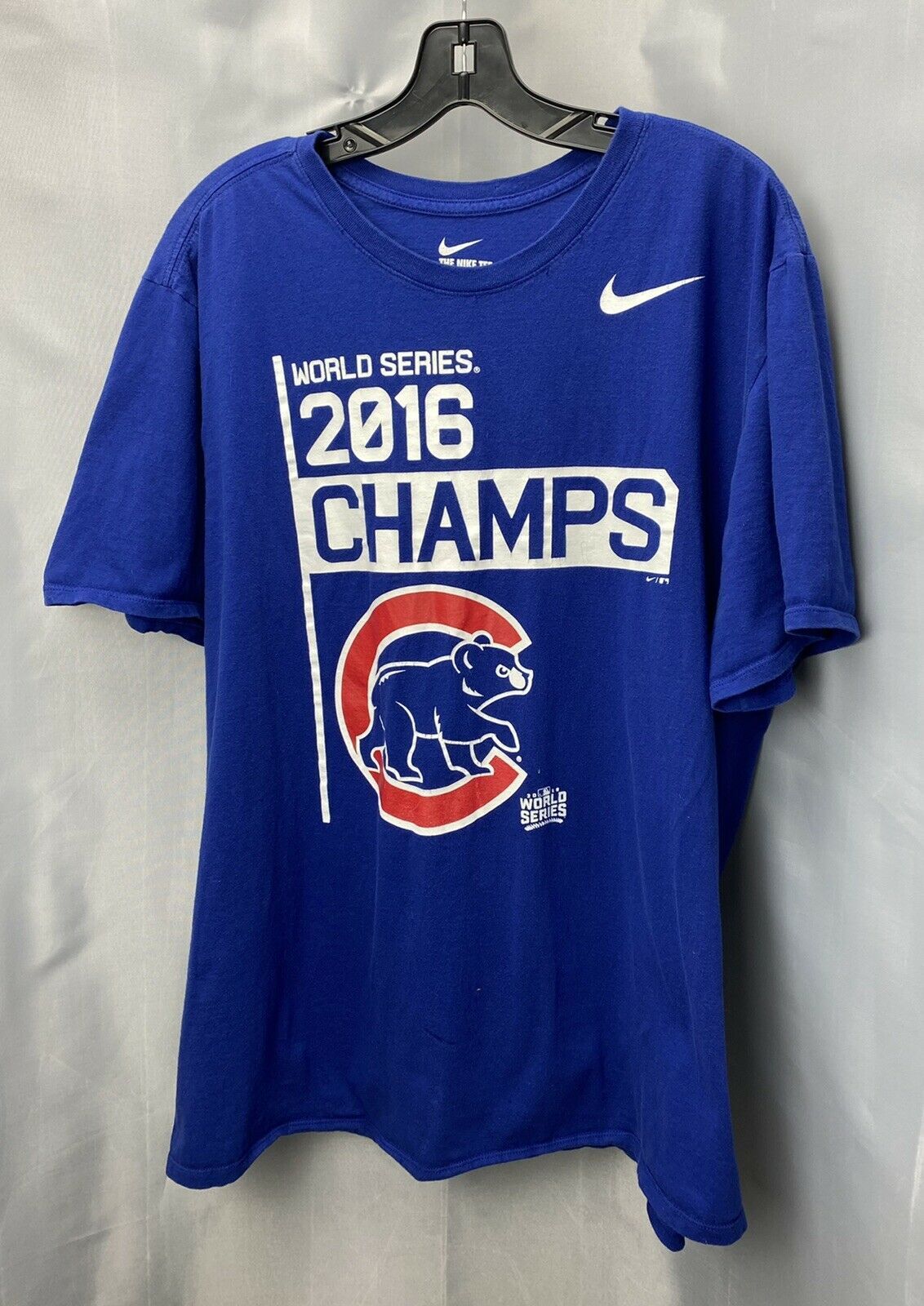 Chicago Cubs Nike Tee Sz 2XL Mens Tshirt Blue MLB Baseball 2016 Champs XXL - $15.99