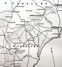 Map 1866 Civil War Sherman Savannah To Goldsborough Victorian Military DWY7 - $733.58 MXN