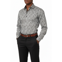 Men Shirt J.Valintin Turkey Usa Egyption Cotton High Collar 3T39-04 brown image 2