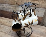 Wrought Iron Coffee &amp; Tea Cup Rack Holder Tree Stand Kitchen - Cups NOT ... - $31.65