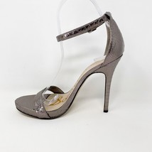 Sam Edelman Womens Bronze Reptile Vegan Leather Ankle Wrap Stiletto Heel... - $29.65