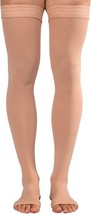 Dr. Comfort Unisex Microfiber Opaque +Plus Open Toe Thigh High 20-30mmHg... - $24.25