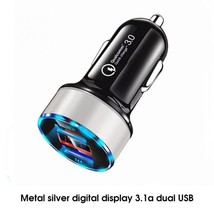 Dual USB Car Charger  QC3.0  Fast Charge  Lighter Smart Phone USB Adapter Intell - £60.87 GBP