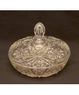 Vintage Anchor Hocking Early American Prescut large candy dish with lid ... - £11.76 GBP