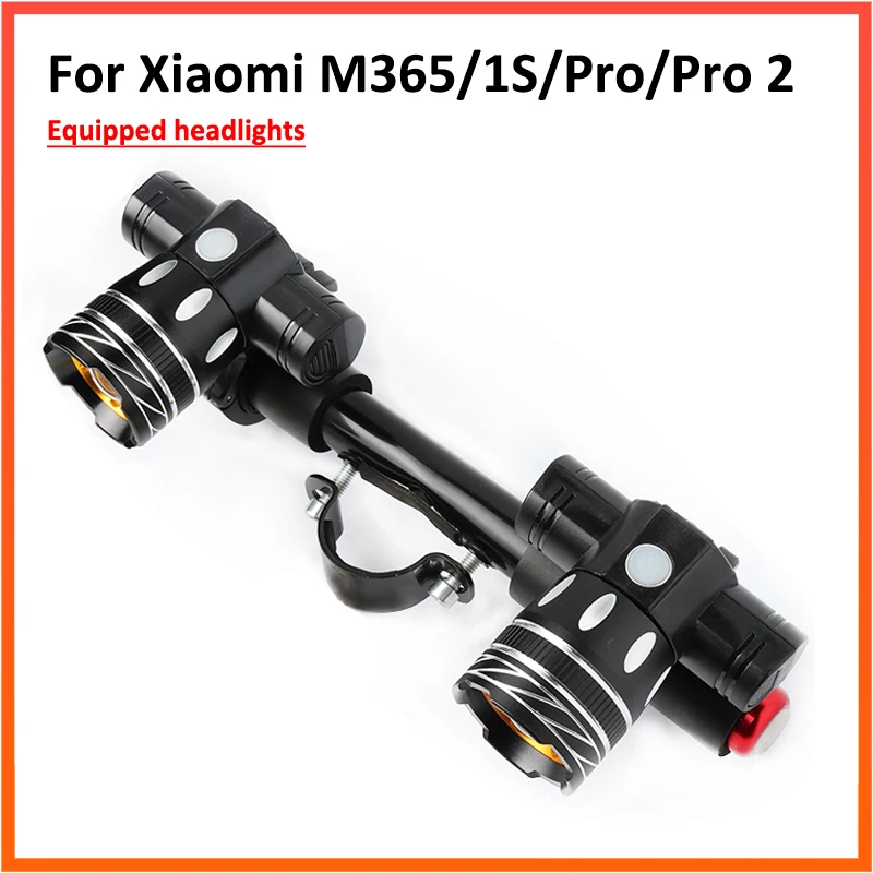 LED Headlight For Xiaomi M365 /Pro Electric Scooter Zoomable 1200mAh Battery USB - £30.67 GBP+