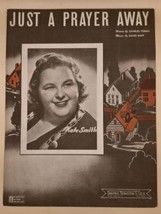 Just A Prayer AWAY-Sheet Music-KATE SMITH-David Kemp-Shapiro Bernstein-1944-VTG - $10.07