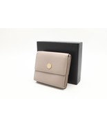 Chanel Coco Button Tri-Fold Gray Beige Lambskin Wallet with Box Card MWa... - $7,340.41 MXN