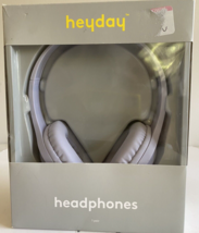 On-Ear Headphones Heyday Wired 3.5mm Jack   with Mic &amp; Remote Soft Purple - £8.67 GBP